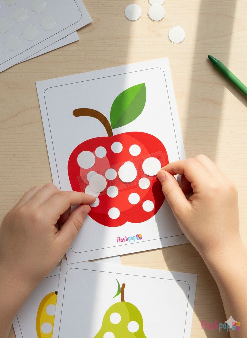 Fruits – Dot Sticker Cards — Flashpop