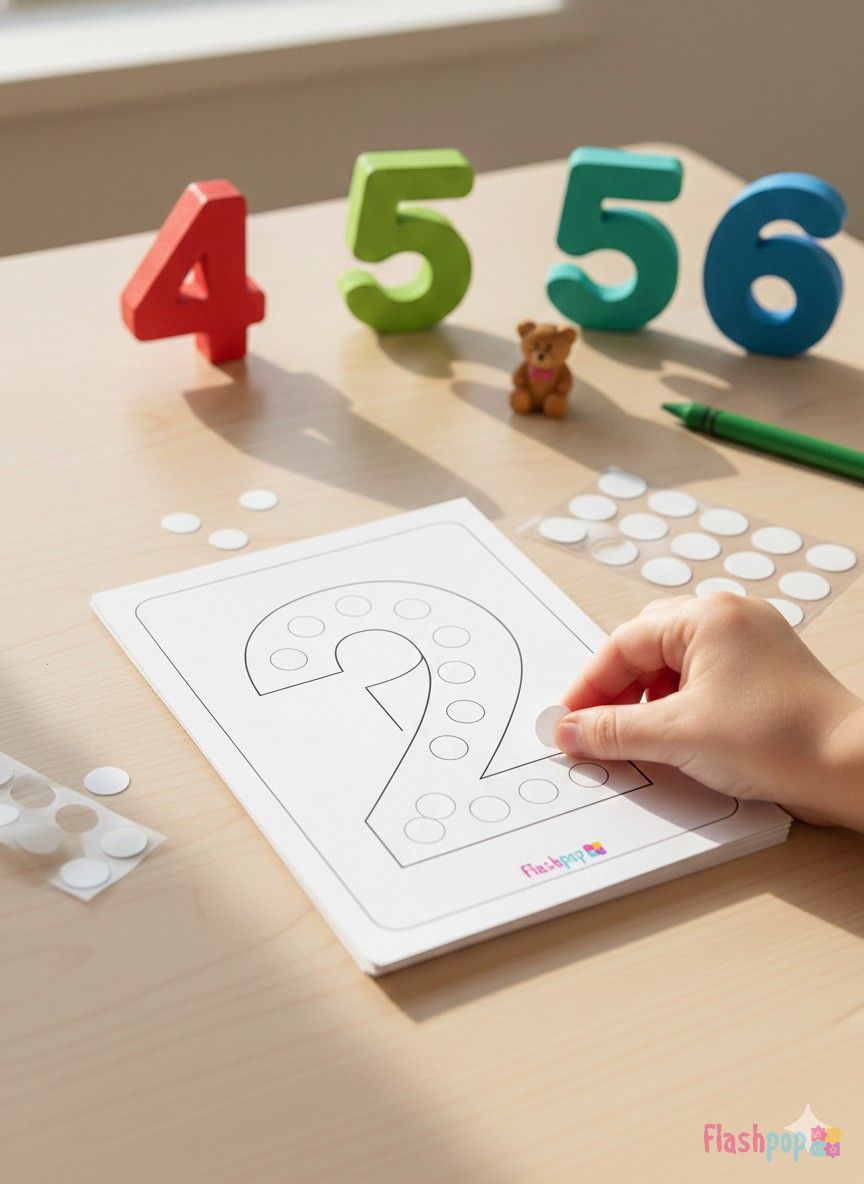 Numbers – Dot Sticker Cards — Flashpop